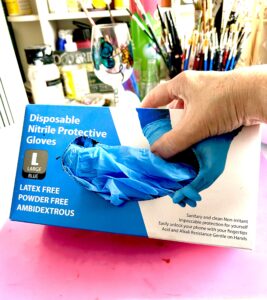 nitrile gloves for working with UV or Epoxy resin