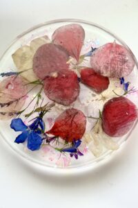 Floral Coaster made with Epoxy resin 