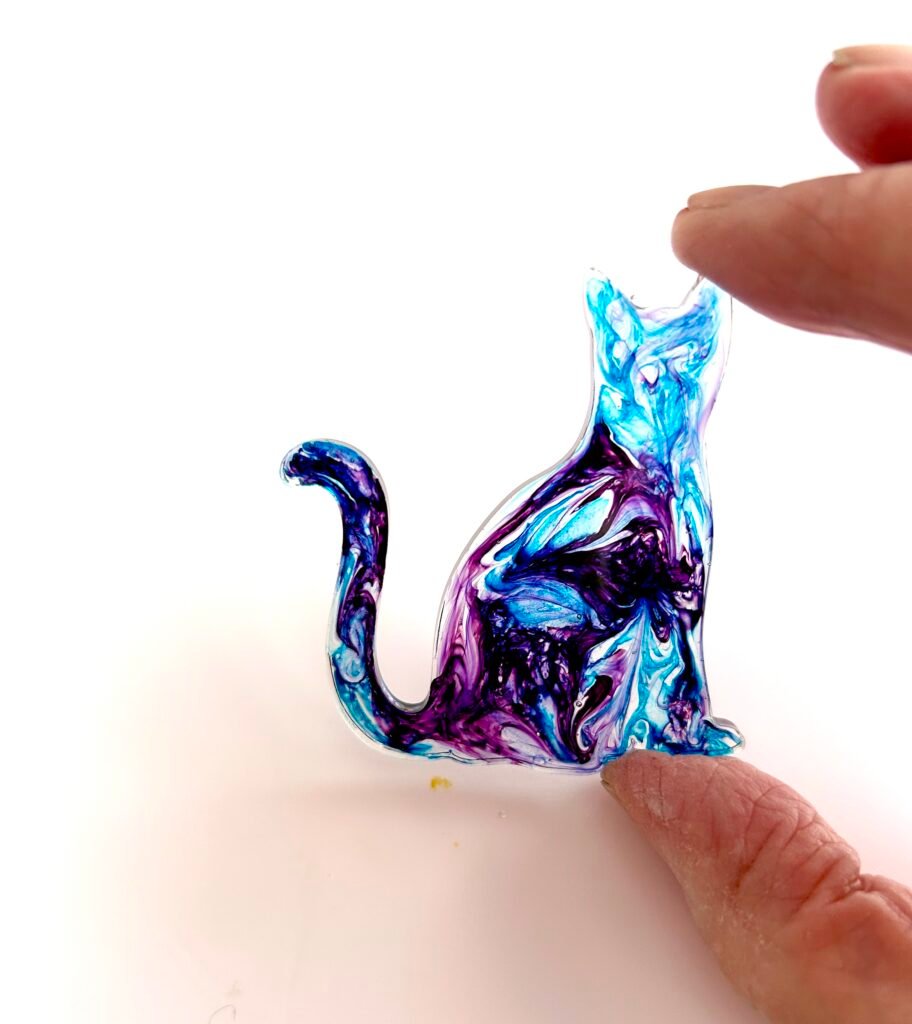 Resin Cat Brooch by Art and Gifts by Maz