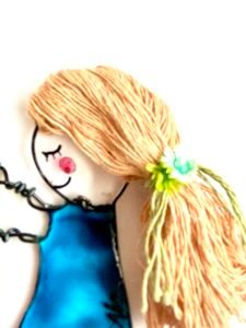 Handmade Product Photography Checklist. Mary-Anne Collection Character Bag charm Girl with Flowers