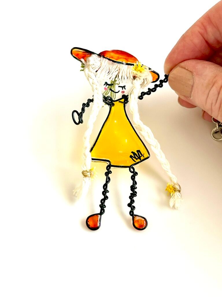 sell your handmade creations like this Mary-Anne character bag charm
